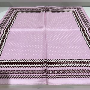 NWOT 100% Silk Bandana scarf pink polka dot classic